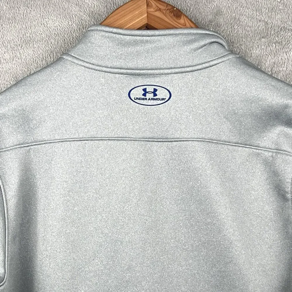 Under Armour UA 1/4 Zip Pullover Sweatshirt Men's Large Gray‎ Mock Neck Active